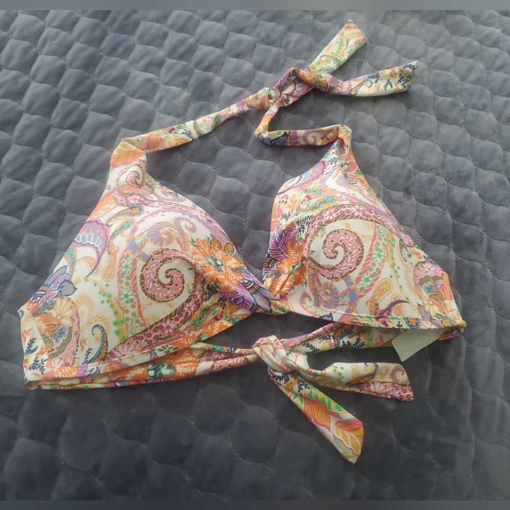 LAUREN RALPH LAUREN WOMENS HALTER BIKINI TOP SZ XXX LG/sz16